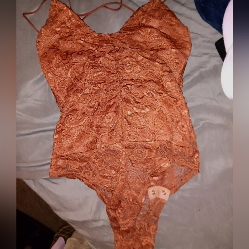 Rust Lace Bodysuit